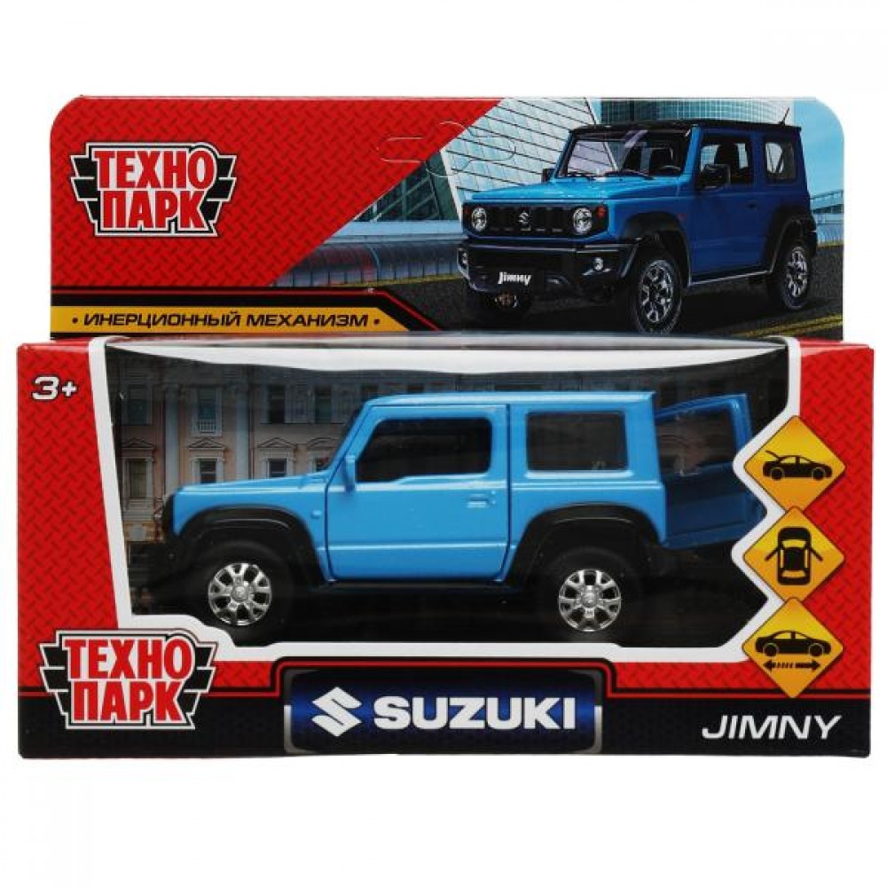 Машина металл SUZUKI JIMNY 11,5 см, двери, багаж, инерц, синий, кор. Технопарк в кор.2*36шт (Вид 1)