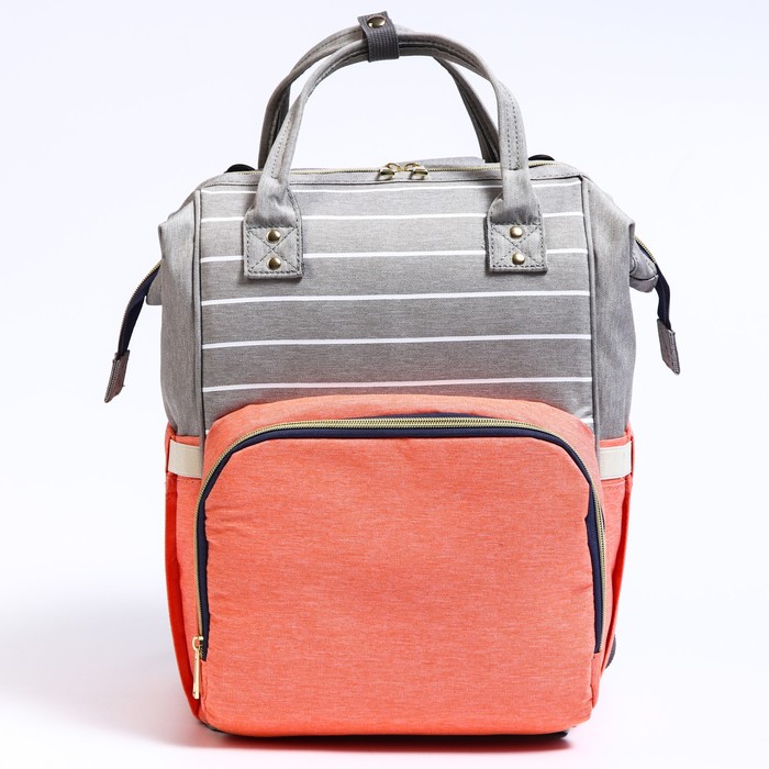 Сумка-рюкзак для хранения вещей малыша, цвет серый/розовый   7547836 (Вид 5)