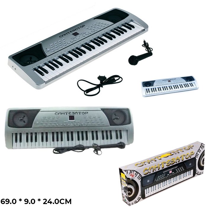 Синтезатор 989-АSD/5067EG  микрофон, зарядка от сети в кор.