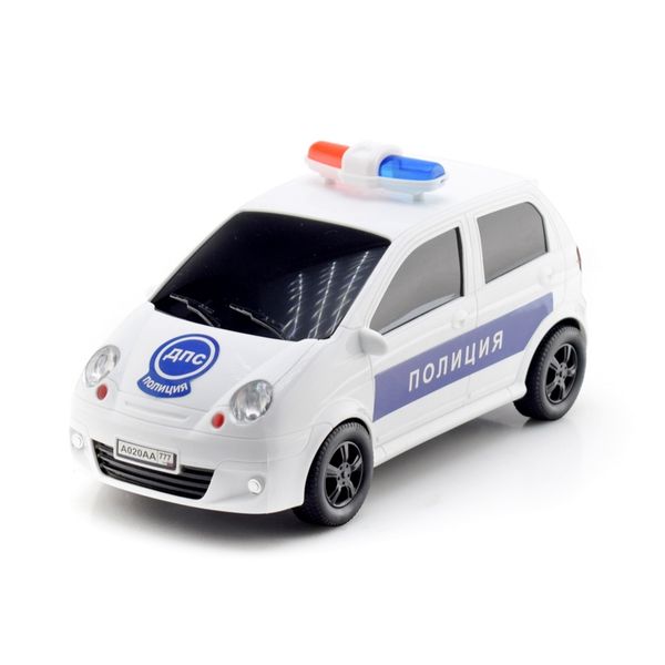 Машина пластмассовая Полицейский Хэтчбек, 25см. черные окна КМР 021b