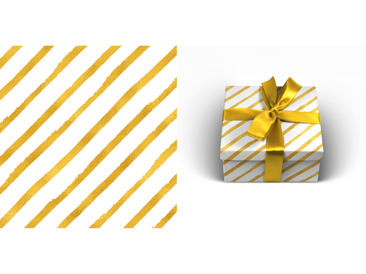 Упаковочная бумага Золотая диагональ (70*100см, 1 л)  УБ-0640 (Вид 1)