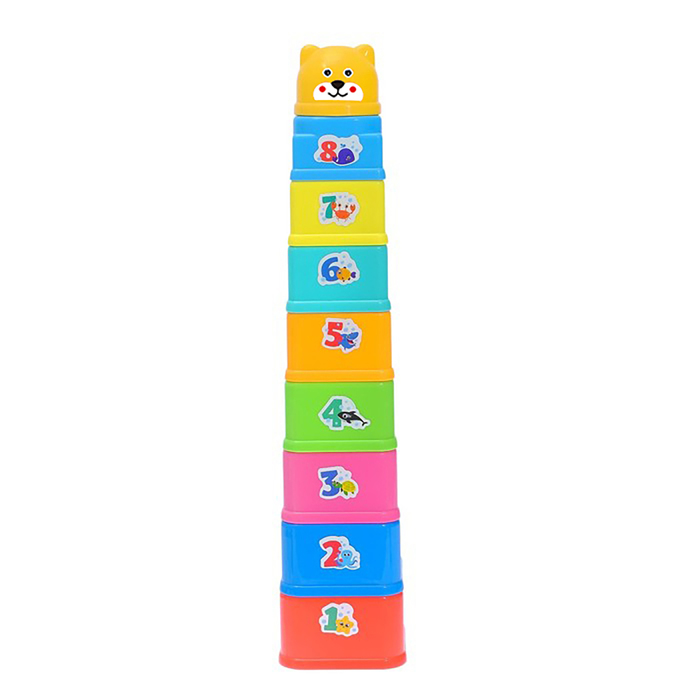 Игрушка развивающая пирамидка Море стаканчики, 9  предметов SL-00881   2886197