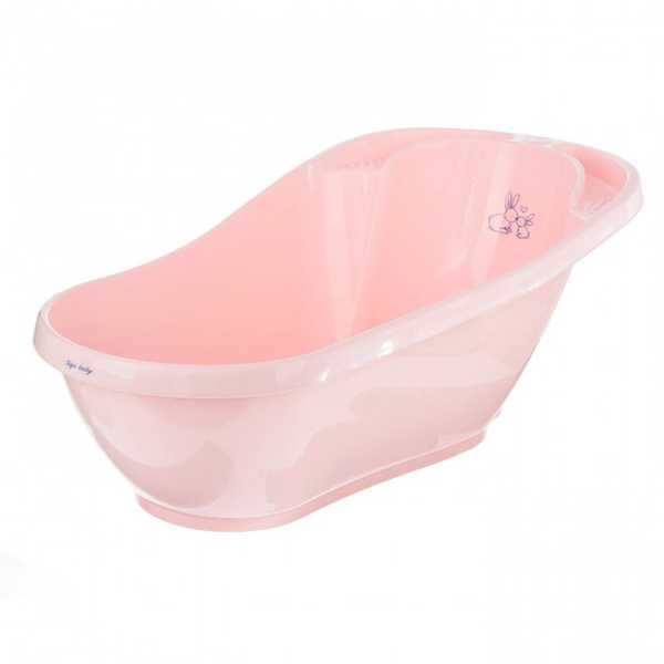 Ванна детская КРОЛИКИ 92 (с терм. и сливом) KR-011 розовый (Tega) (Вид 1)