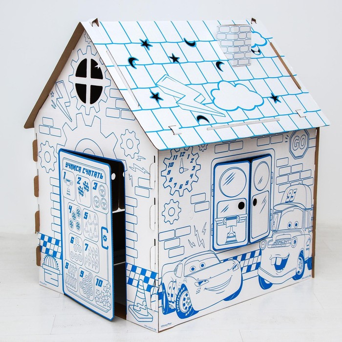 Дом из картона Дом-раскраска набор для творчества, Тачки, Дисней  5352781 (Вид 5)