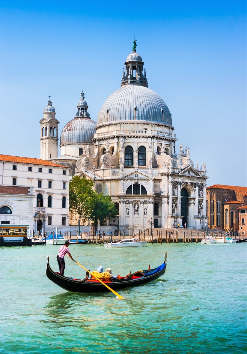 Холст с красками по номерам 22х30 см. Венеция. Базилика Девы Марии Исцеляющей (Арт. HS289)