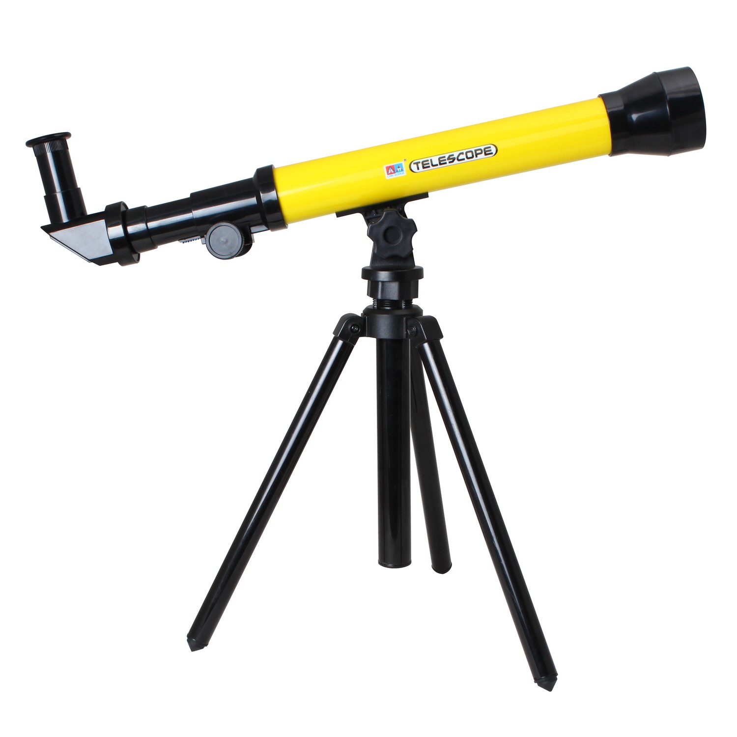 Игрушка телескоп со штативом (47,5х22 см, зум 20x/40x/60x, аксесс., жёлт.) (10702070/180920/0224341/