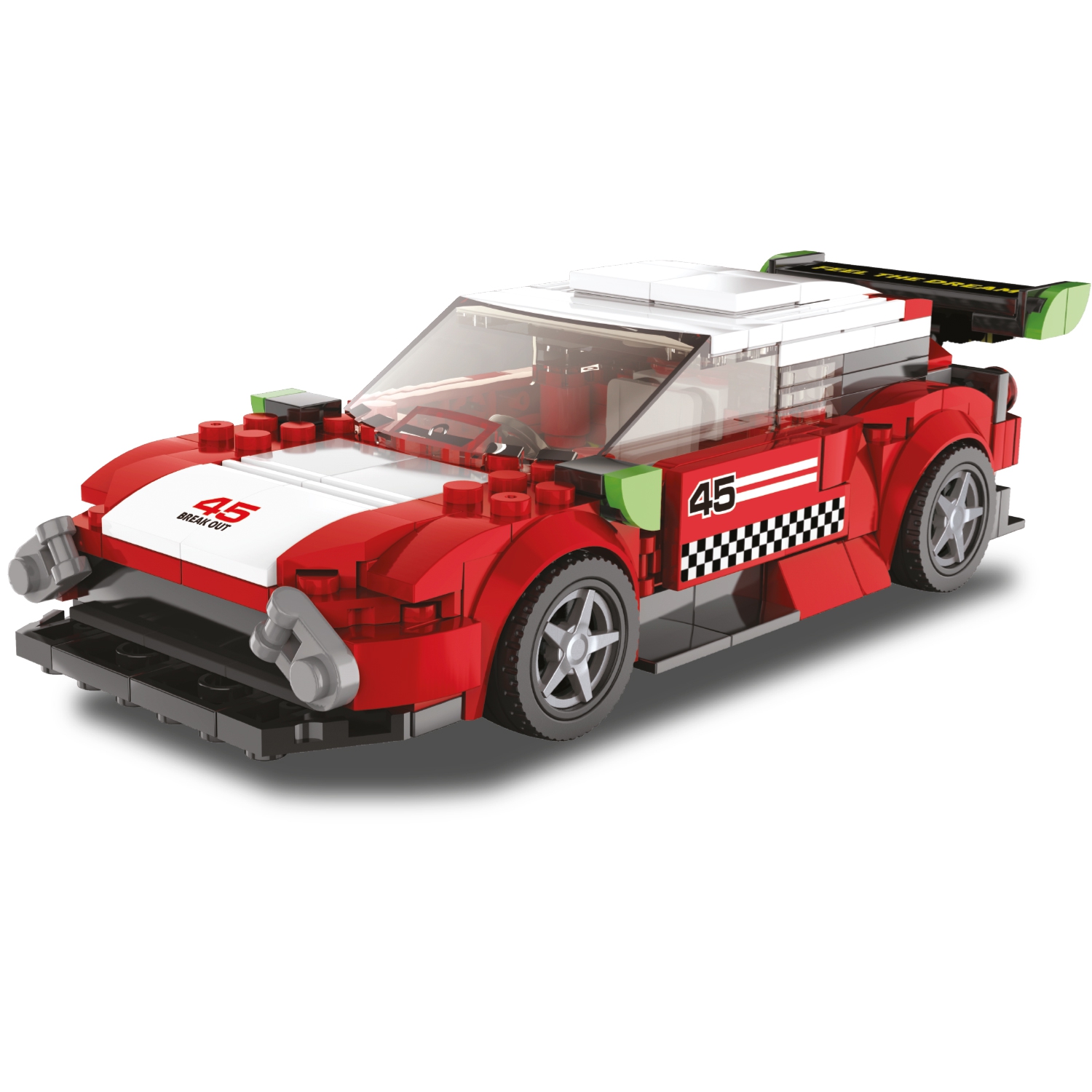 Конструктор Mioshi Tech Гонка: Красно-белый спорткар (307 дет., 18 см) (Вид 1)