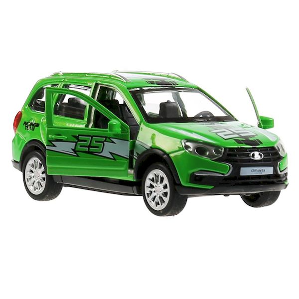 Машина металл lada granta cross 2019 спорт 12см, инерц., зеленый в кор. Технопарк в кор.2*36шт (Вид 1)