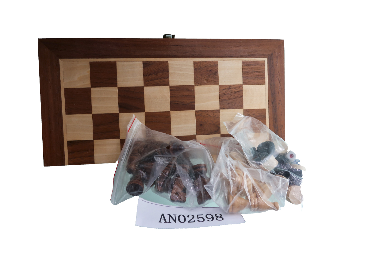 Игра 3 в 1 дерево лакиров (нарды, шашки, шахматы) (30х15х5 см) фигуры-дерево в коробке (Арт. AN02598 (Вид 1)