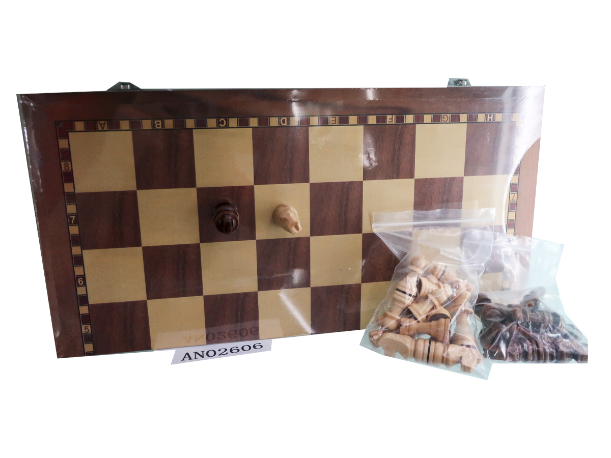 Шахматы деревянные на магните (39х19.5х4 см), фигуры-дерево,магнит, в коробке (Арт. AN02606) (Вид 1)