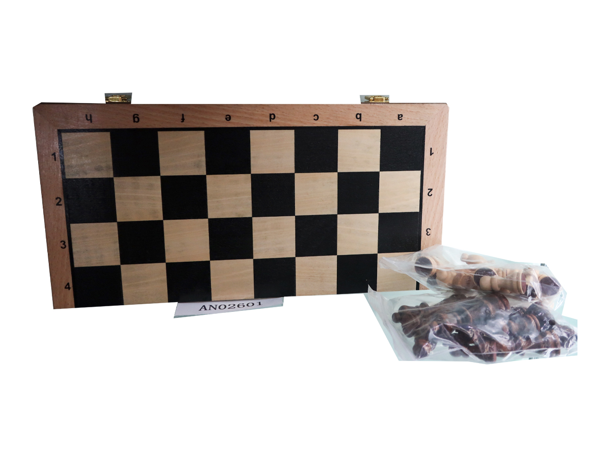 Шахматы деревянные (39х19.5х5 см), фигуры-дерево, в коробке (Арт. AN02601)