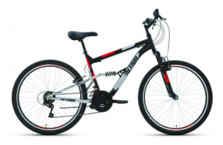 Велосипед 26 Altair MTB FS 26 1.0 18 ск Черный/Красный 2022 г (18 RBK22AL26062) (Вид 1)