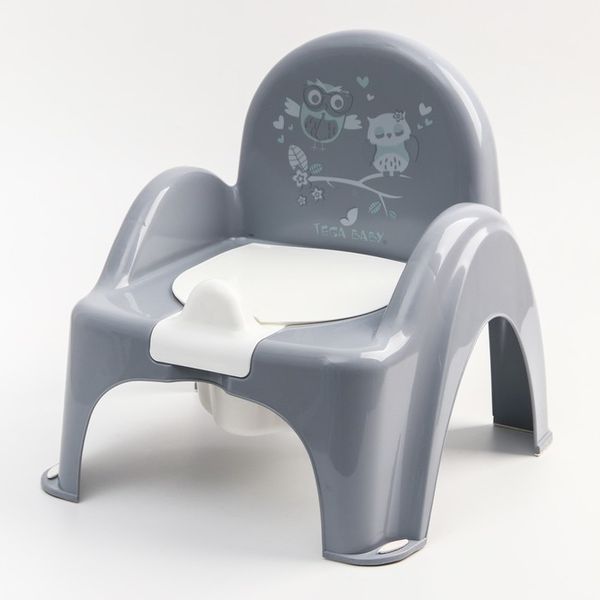 Горшок-стульчик  Совы, цвет серый 5073252 (Вид 1)