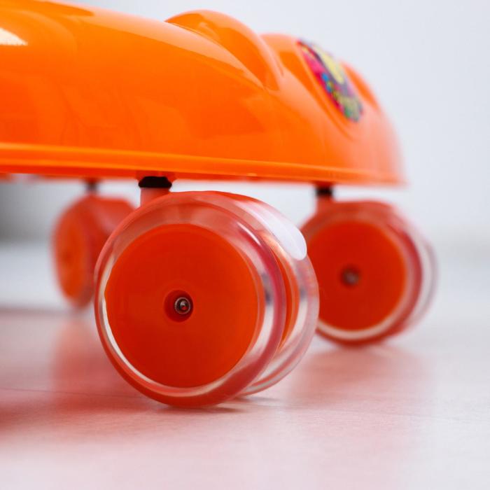 Ходунки «Маленькие друзья», 8 силик. колес, муз., свет, игрушки, оранжевый 6635319 (Вид 5)