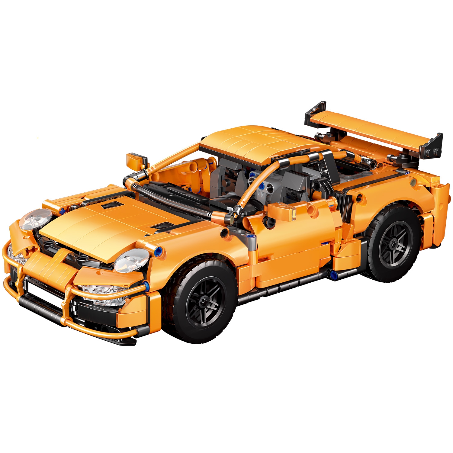 Конструктор Mioshi Tech Пуллбэк: Оранжевый спорткар (956 дет., 28 см, пружин. механизм) (Вид 1)