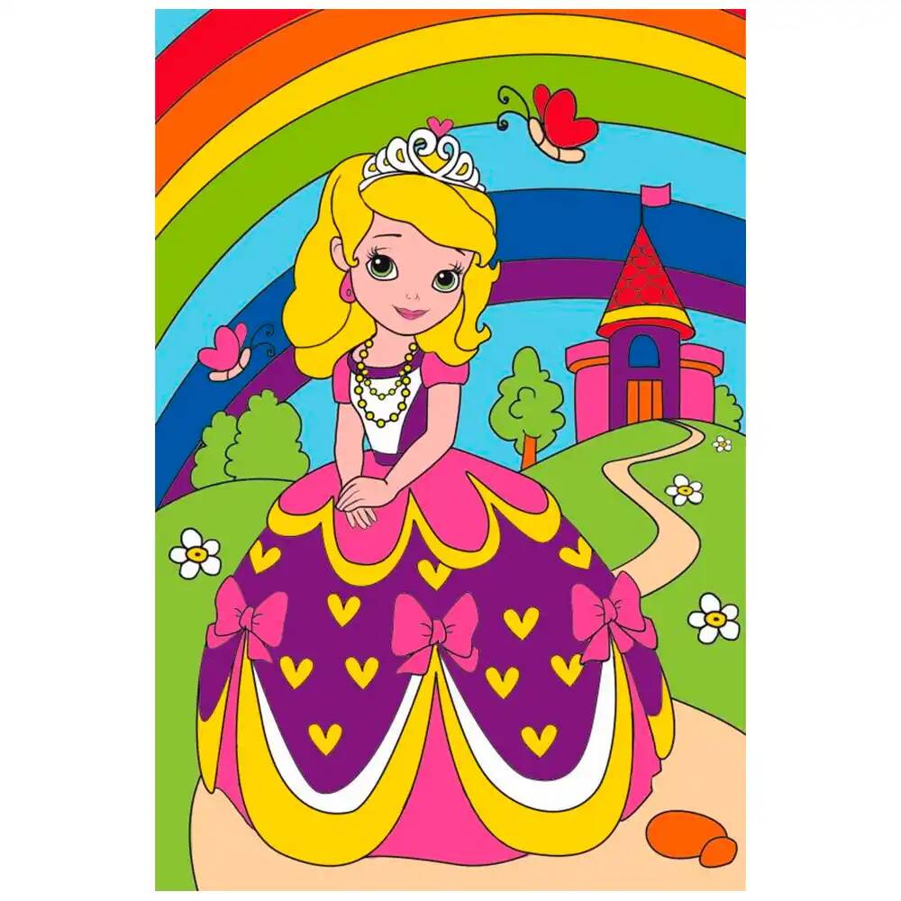 Набор ДТ Роспись по холсту Принцесса в пышном платье 10*15 см ХК-7841 (Вид 1)