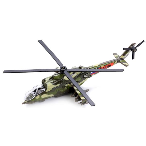 Машина металл Вертолет МИ-24 15см, инерц., открыв. кабина, подвиж.дет. в кор. Технопарк в кор.2*24шт (Вид 1)