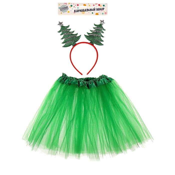 Карнавальный набор Красавица-елочка ободок, юбка   5113335 (Вид 2)