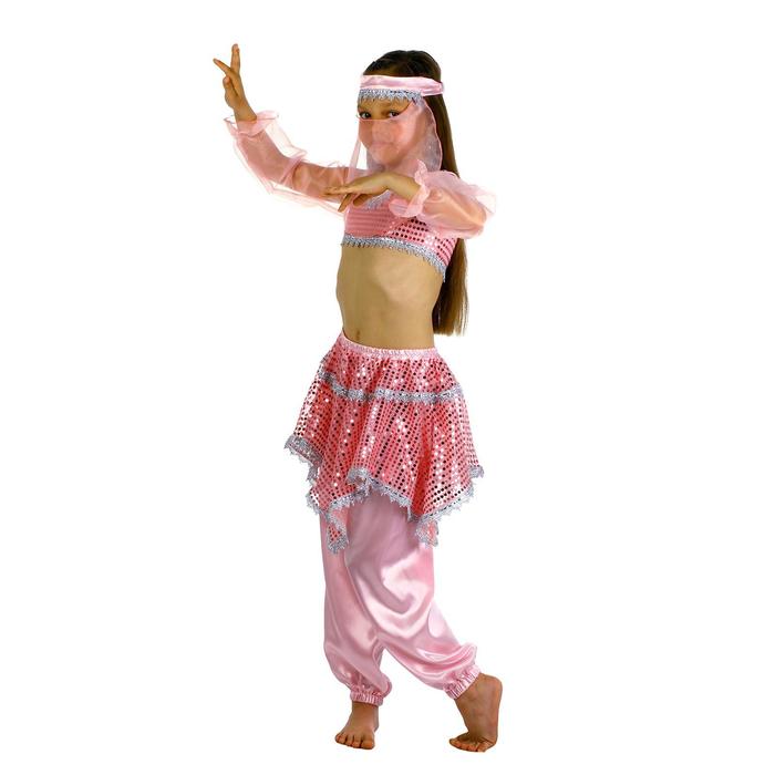 Костюм Ясмин розоваяповязка, топ с рукавами, штаны размер 32 рост 134 см   6833467 (Вид 2)