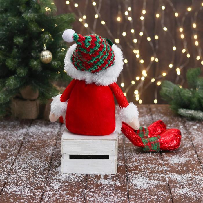 Мягкая игрушка Дед Мороз в новогоднем костюме - длинные ножки 12х62 см   6932404 (Вид 2)