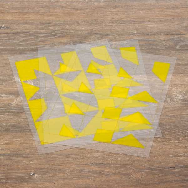 Прозрачный квадрат (желтый) (Вид 1)