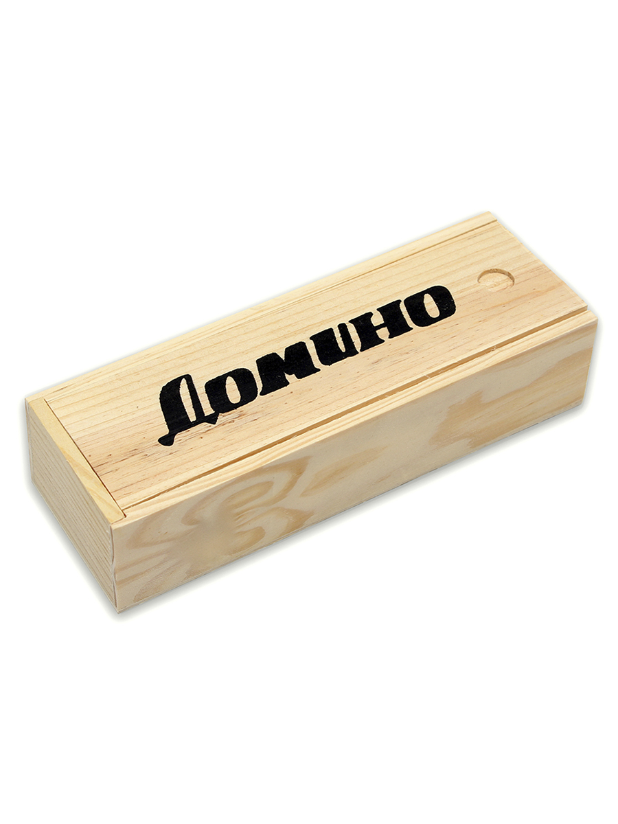Домино пластиковое (18.5х6х4.2 см) в деревянной. коробке (Арт. AN02566)