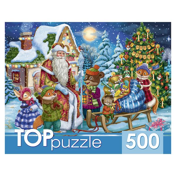 TOPpuzzle. ПАЗЛЫ 500 элементов. П500-1056 Новогодний праздник №4