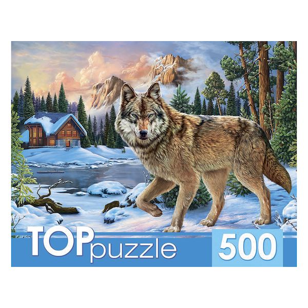 TOPpuzzle. ПАЗЛЫ 500 элементов. ХТП500-6814 Зимний волк