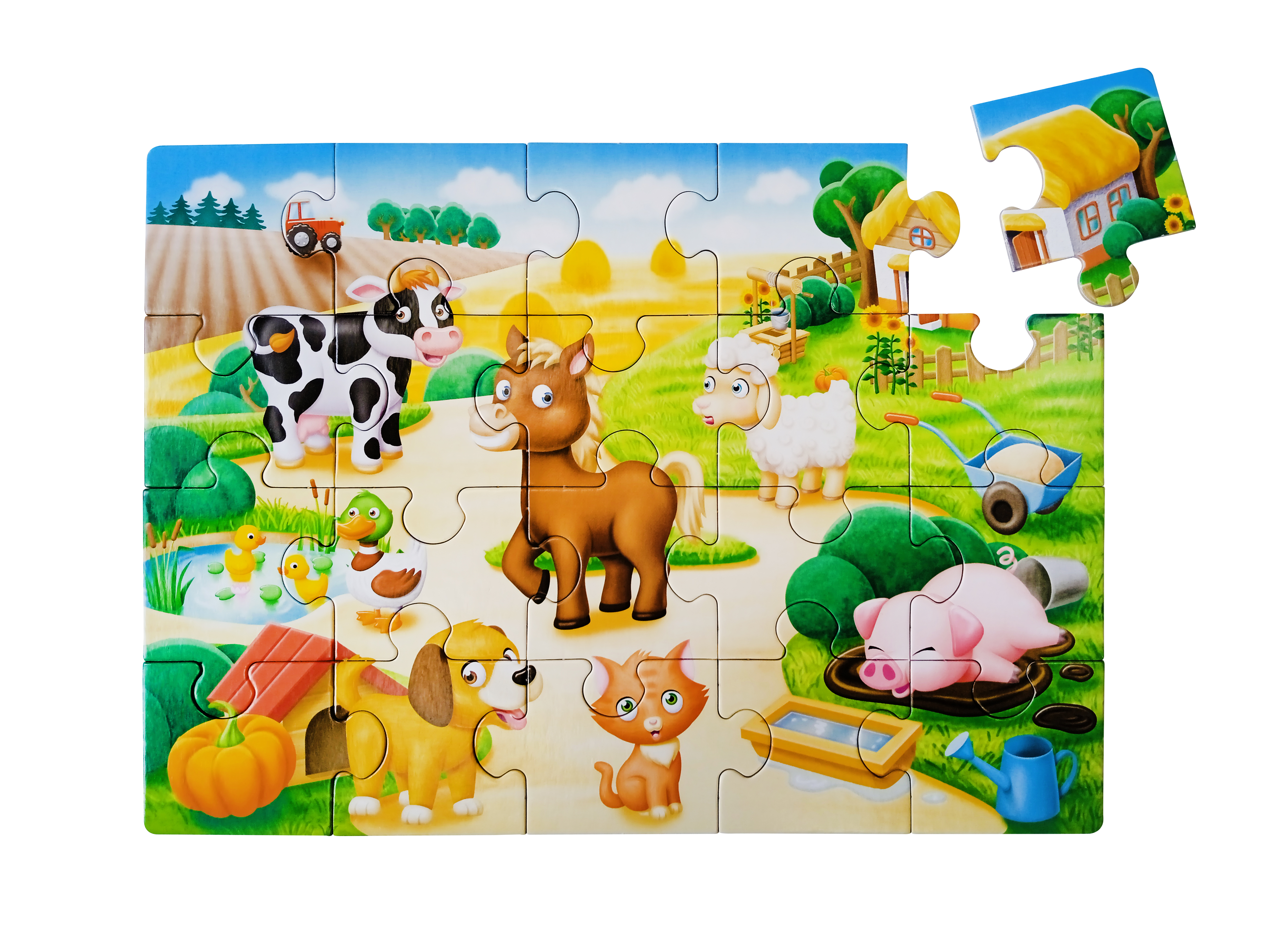 Пазл First Puzzle Кто живет в Деревне (20 эл) Baby Toys арт.04189 (Вид 3)