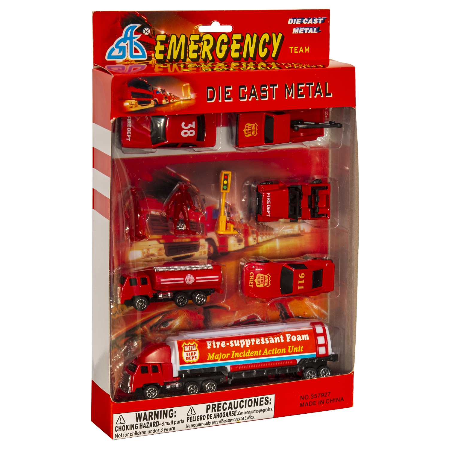Игровой набор Handers Пожарная охрана (металл, 10 предметов, 7-13 см.)