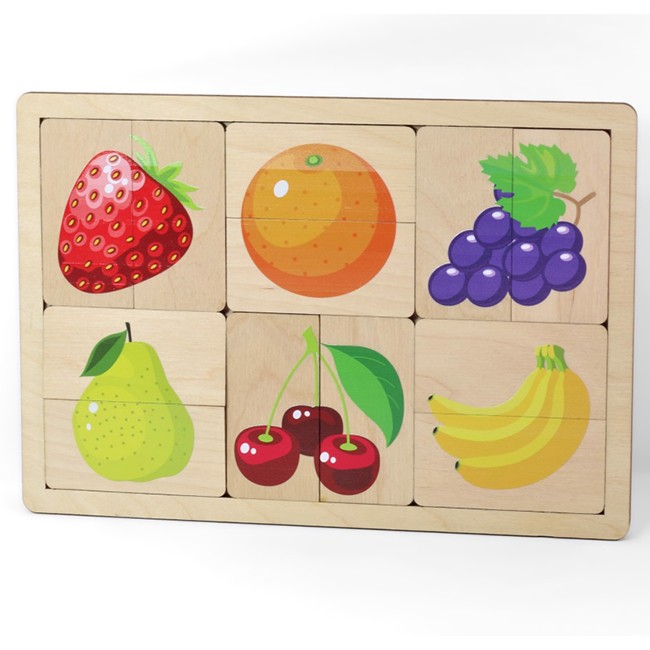 Игра развивающая деревянная Фрукты, ягоды (Вид 1)