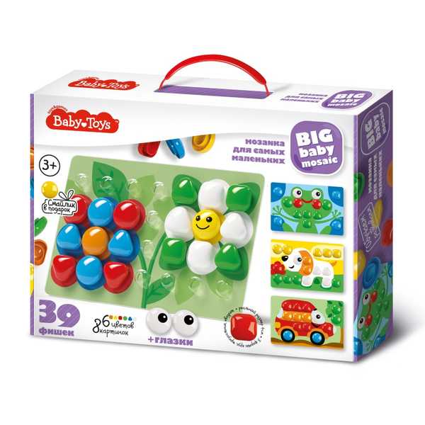 Мозаика для самых маленьких d40/6 цв/39 эл Baby Toys