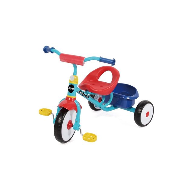 Велосипед трехколесный Moby Kids Лучик 9/7 кол. EVA, красно-голубой.