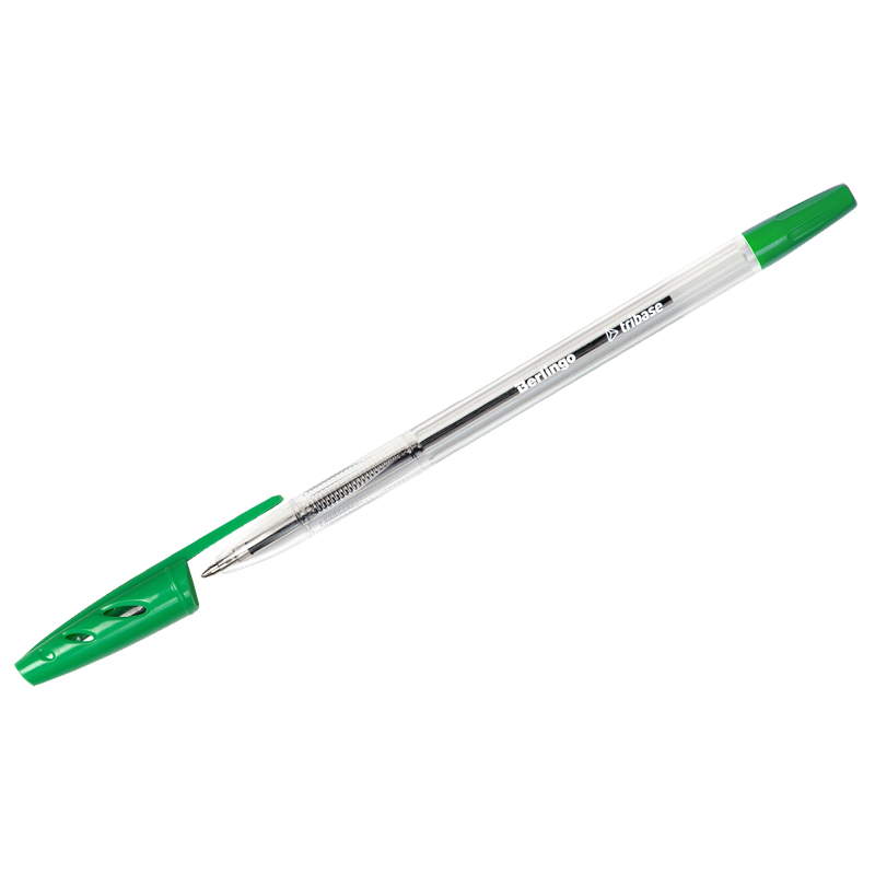 Ручка шариковая Berlingo Tribase зеленая, 1,0мм