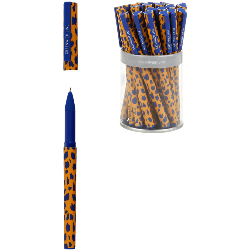 Ручка шариковая Greenwich Line Sienna синяя, 0,7мм, игольчатый стержень, грип, софт-тач