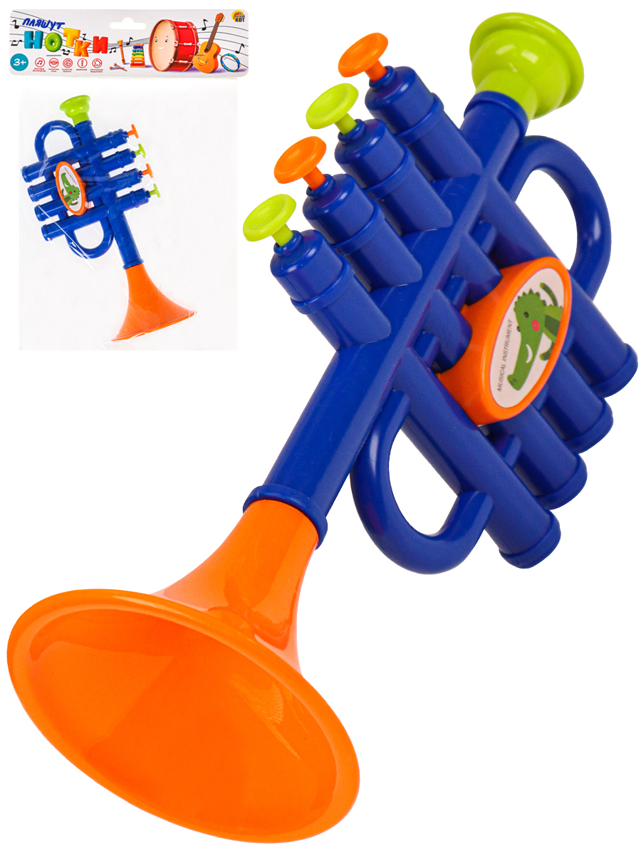 Труба-2Веселый оркестр 19,8см (в пакете) (Арт. И-4121)