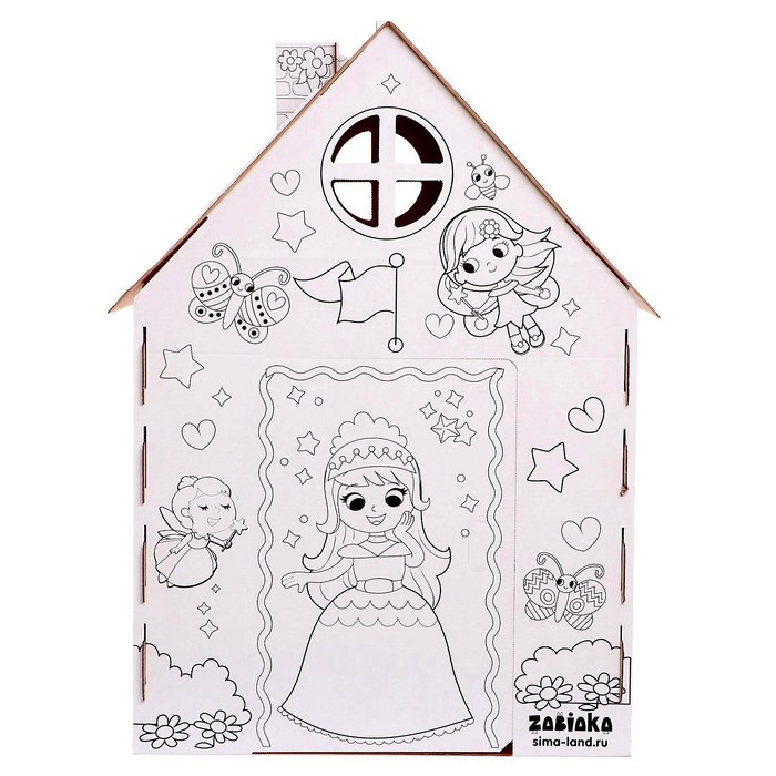 Дом-раскраска из картона Милые принцессы 5091383 (Вид 2)