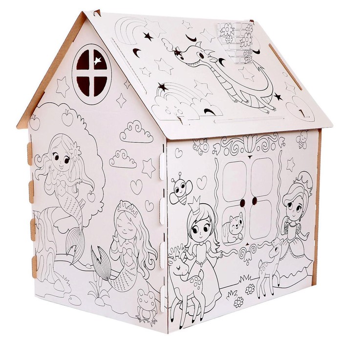 Дом-раскраска из картона Милые принцессы 5091383 (Вид 5)