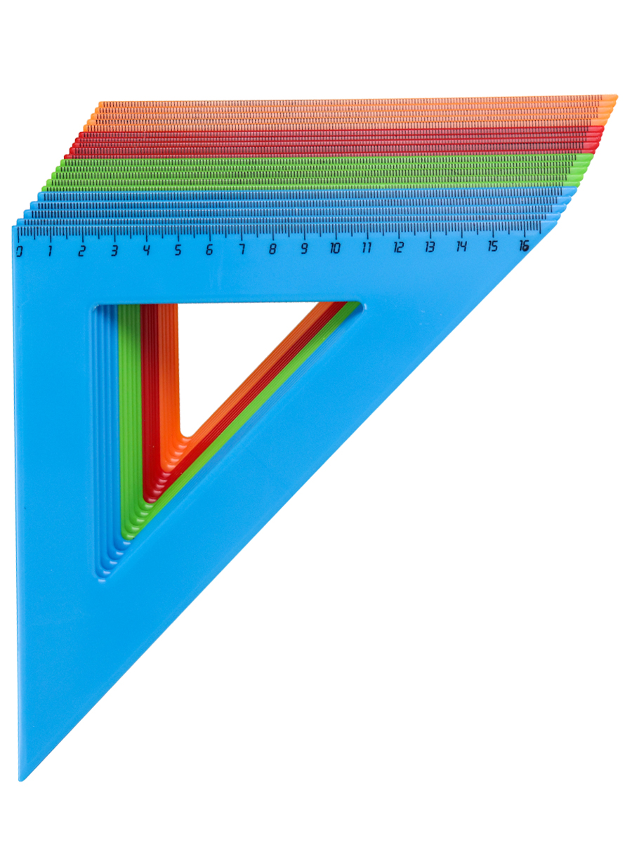 Треугольник ЦВЕТНОЕ АССОРТИ (Л-6207) 16 см. 45гр. (Вид 1)