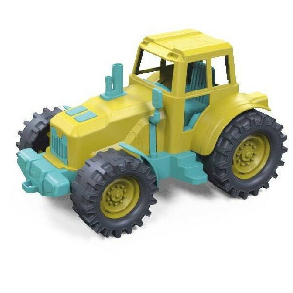 Трактор без ковша 21см серо-желтый 22-203-3KSC в сетке