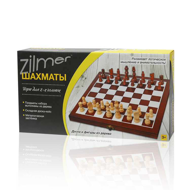 Настольная игра Zilmer Шахматы (30,5х15,3х4,2 см, дерево) (10702070/130520/0096722/2, КИТАЙ)