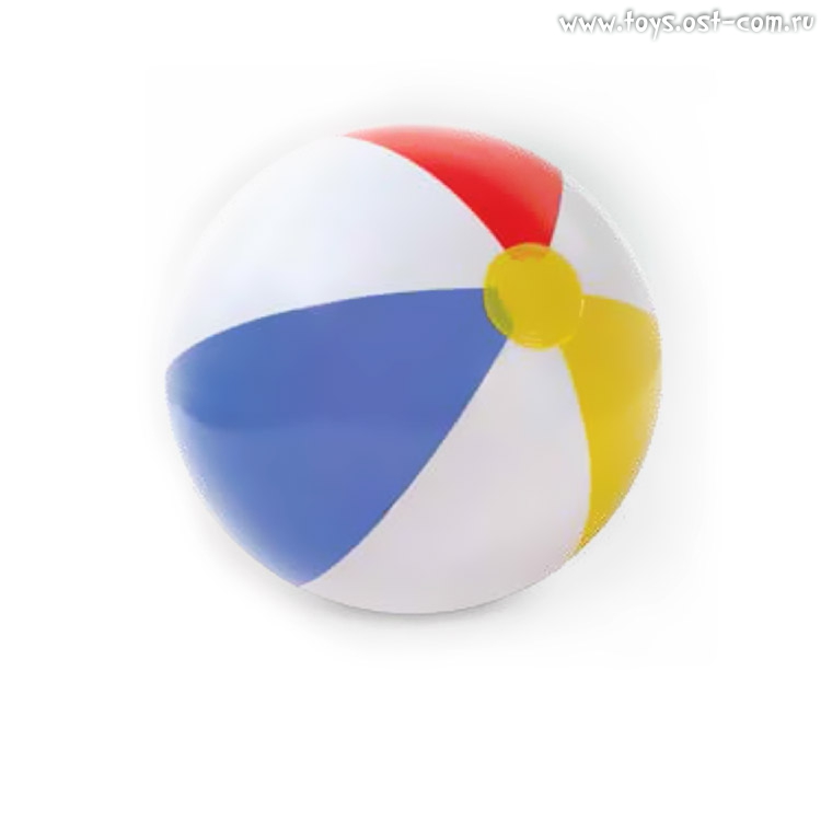 Мяч пляжный 51 см. Цветные дольки INTEX. Арт. 59020NP
