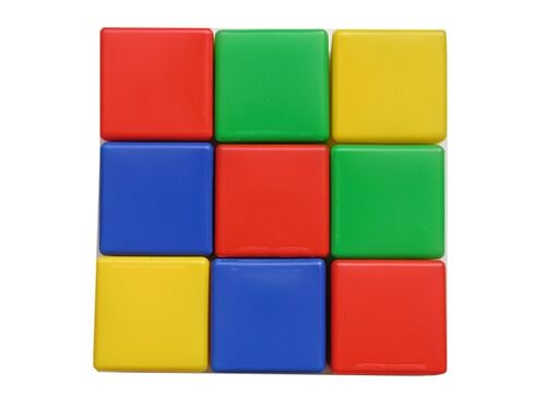 Выдувка. Набор кубиков 9 эл (8 см) (Вид 1)