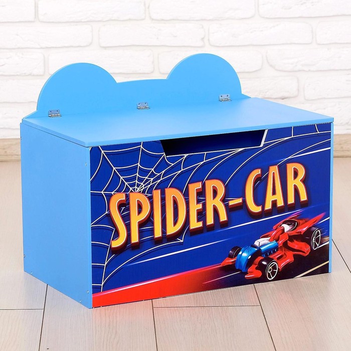 Контейнер-сундук с крышкой Spider-car синий 5249426 (Вид 1)