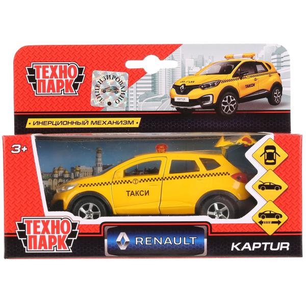 Машина металл RENAULT Kaptur такси 12см, открыв двери и багажник, инерц в кор Технопарк в кор.2*24шт