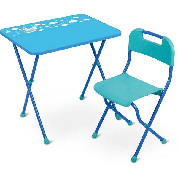 Комплект Алина (стол+стул пластмассовый) детский  складной КА2/Г