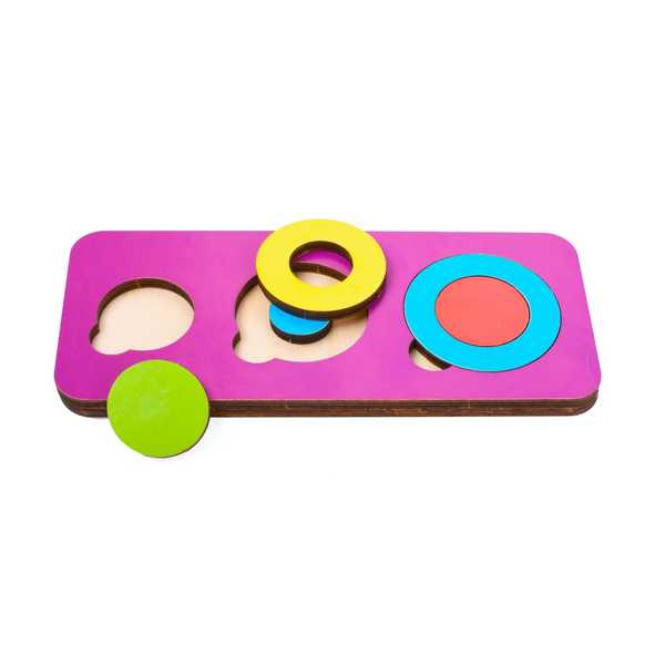 Игрушка детская: Вкладыш 6 элементов круг (по системе раннего развития) цвет в асс-те (10шт)