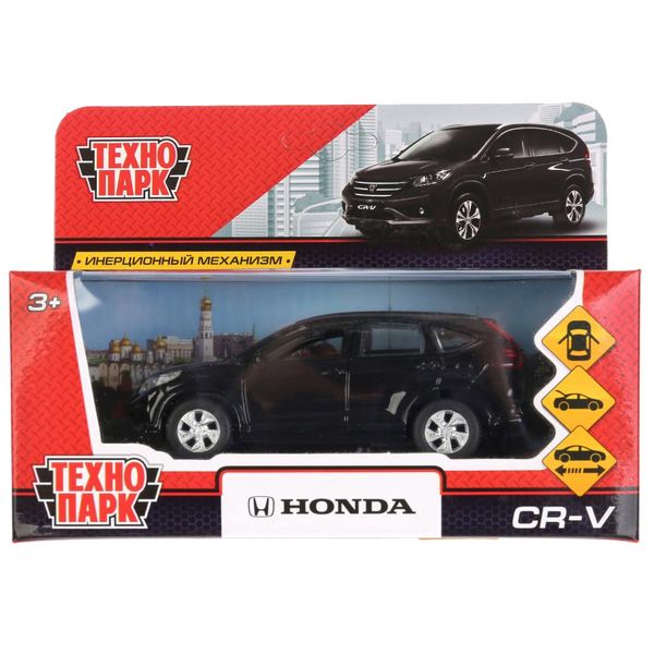 Машина металл HONDA CR-V длина 12 см, двери, багаж, инерц, черный, кор. Технопарк в кор.2*36шт (Вид 1)