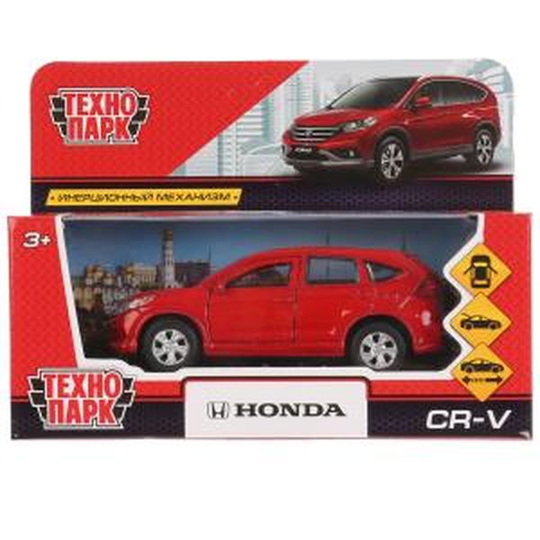 Машина металл HONDA CR-V длина 12 см, двери, багаж, инерц, красный, кор. Технопарк в кор.2*36шт (Вид 1)