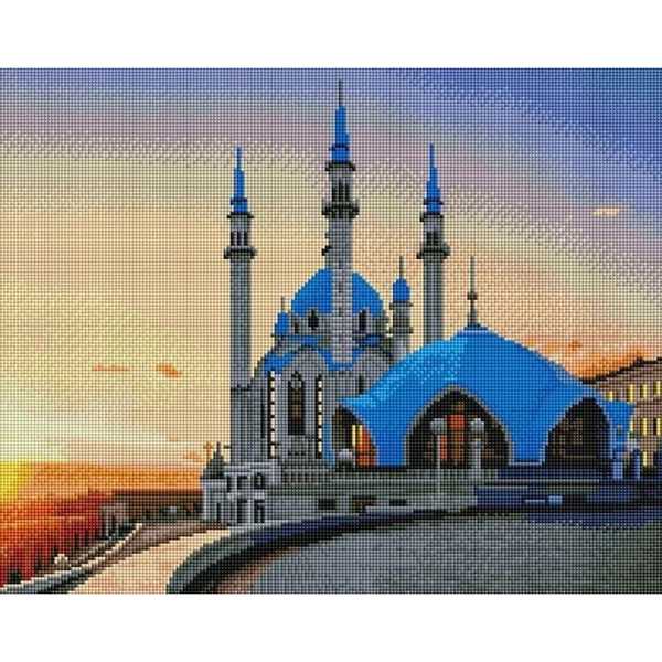 Алмазная мозаика на подрамнике Мечеть Кул-Шариф в Казани 40х50 см
